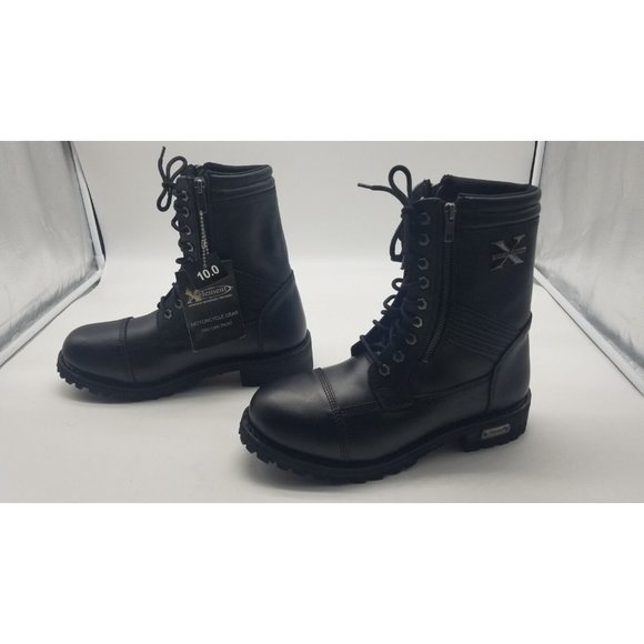 Xelement \'Impact\' 1506 Black Lace-Up Motorcycle Biker Boots Men\'s Size 10 NWT main image 9